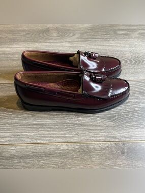 G.H. Bass Weejuns Layton Loafers Burgundy Wine Kiltie Tassel Mens Sz 10.5D NWOB